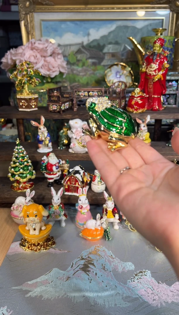 金属七宝烧首饰盒