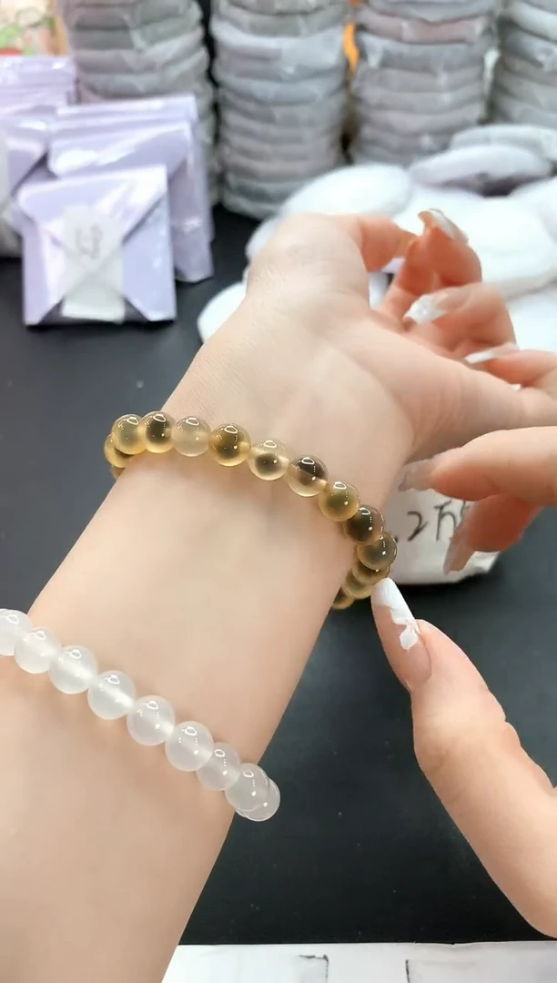手镯玛瑙/玉髓未镶嵌糖心玛瑙手串