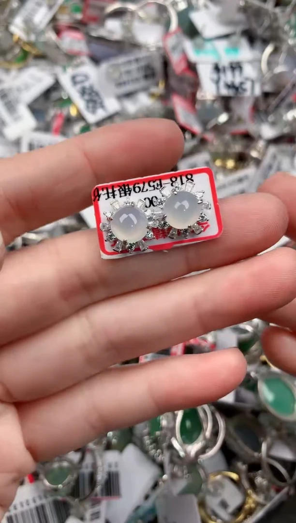 银S925镶嵌戒指翡翠18-18-18     3