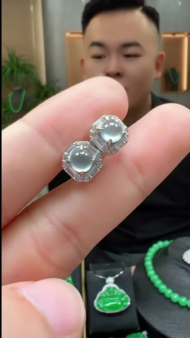 未镶嵌翡翠耳饰多样性发货