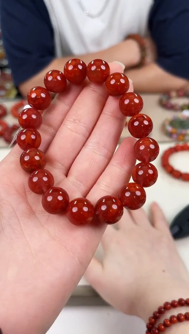 未镶嵌瓦西手串12+南红玛瑙郑*陆（多样式发其一）