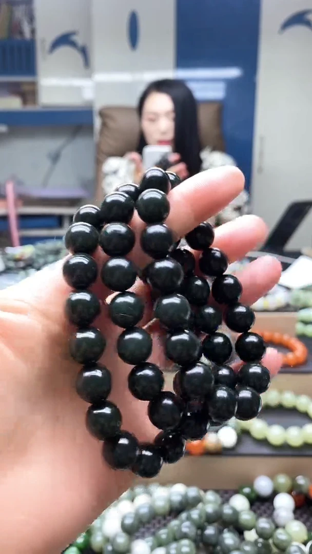 手链未镶嵌和田玉12黑青多样性发货拍一发一