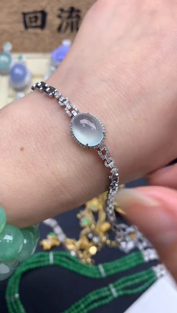 【闪购商品】翡翠手链18K金镶嵌703-中国好珍宝