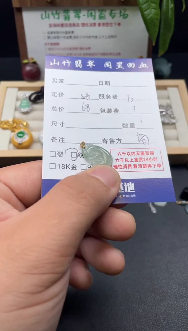 颈饰18K金镶嵌翡翠3002826