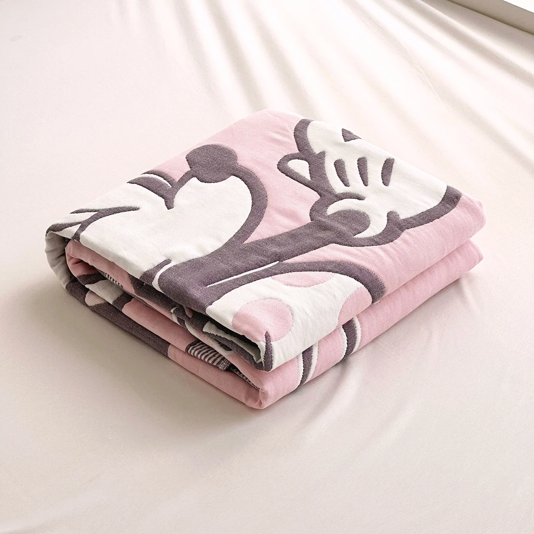 【京かわ会社】精品多层纱布童被 可机洗四季可用120*150cm 蜜桃米妮