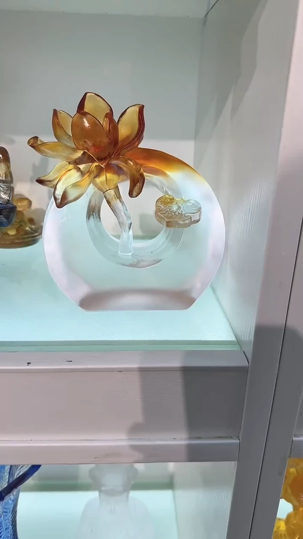 手工艺品琉璃花摆件