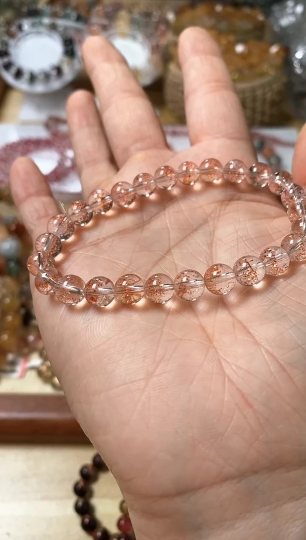 水晶手链未镶嵌芬达色金草莓