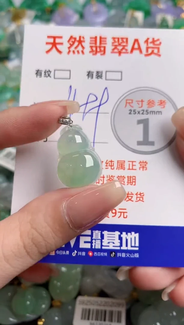翡翠18K金镶嵌颈饰0986419752