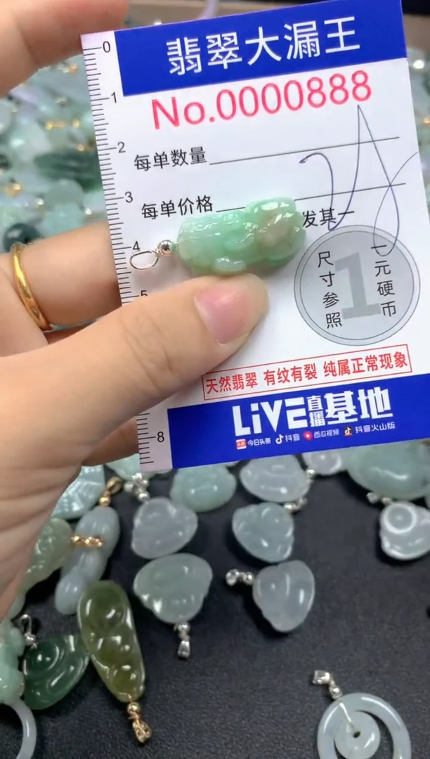 翡翠未镶嵌吊坠(不含链)888