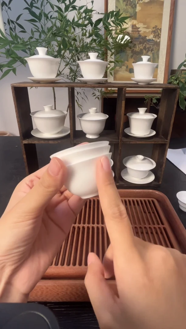 玉兰杯3个骨瓷超薄胎=====