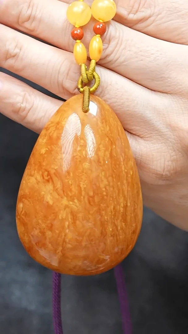 蜜蜡颈饰未镶嵌6393天然蜜蜡珠宝奇石全部保真