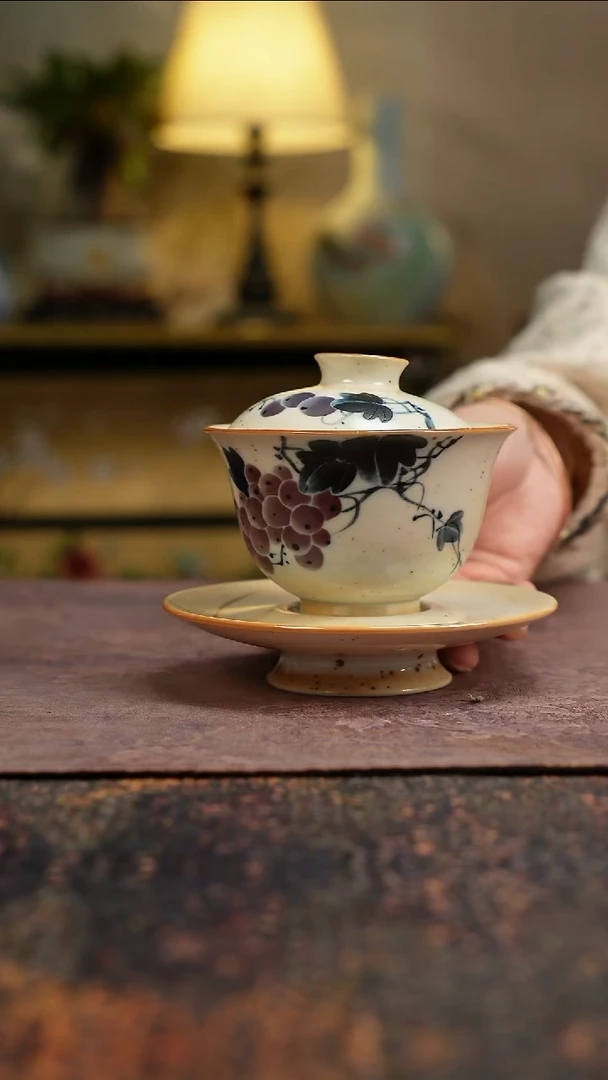 杯景德镇陶瓷杯碗柴烧多人