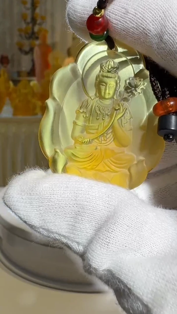 手工艺品琉璃大势至  马 守护神