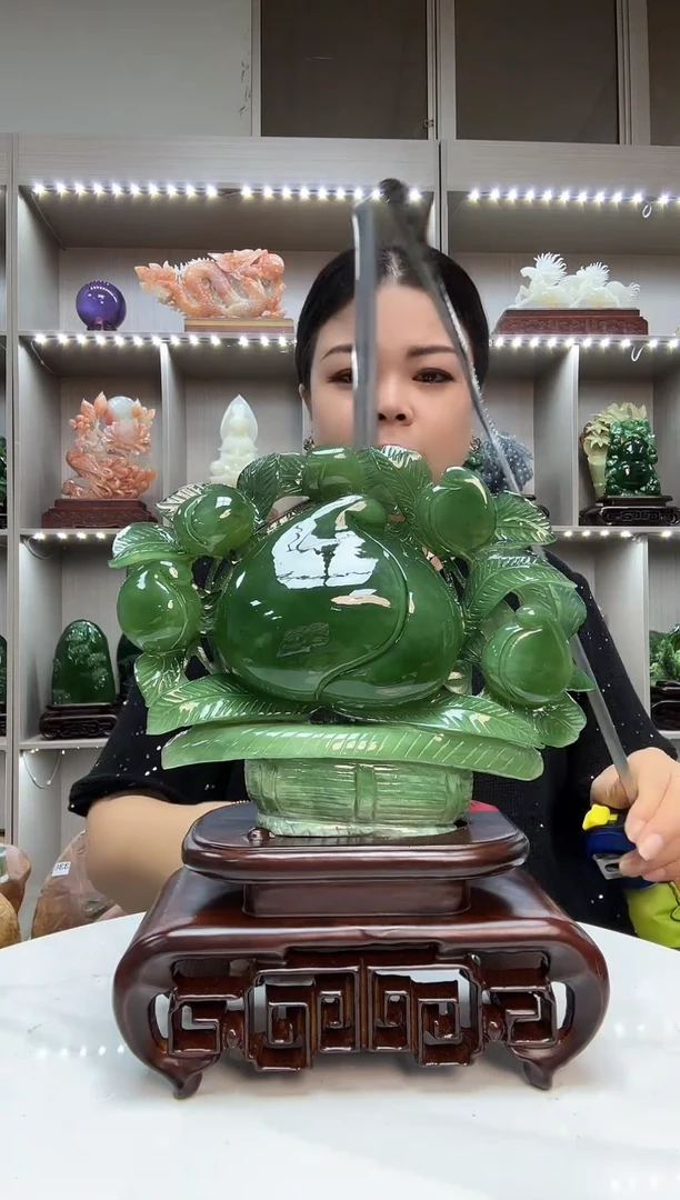 石材天然岫岩玉摆件