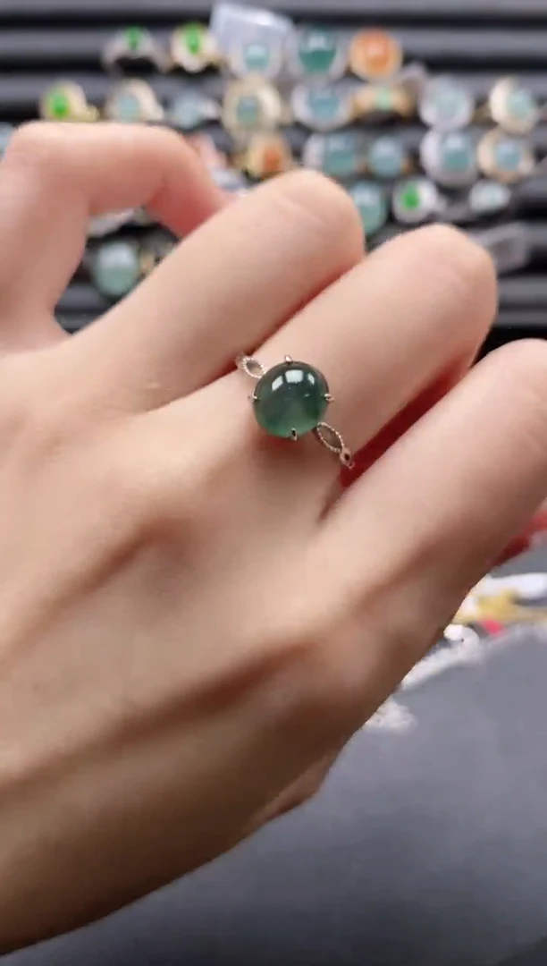 【闪购商品】翡翠戒指银S925镶嵌1111