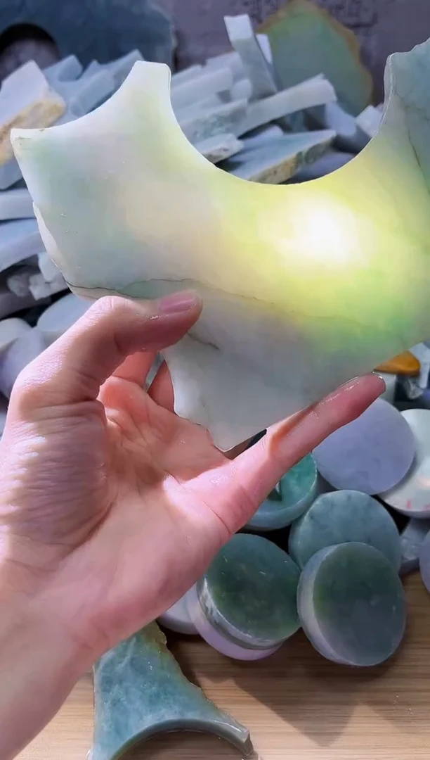 裸石翡翠翡翠a货正品玉石陈035