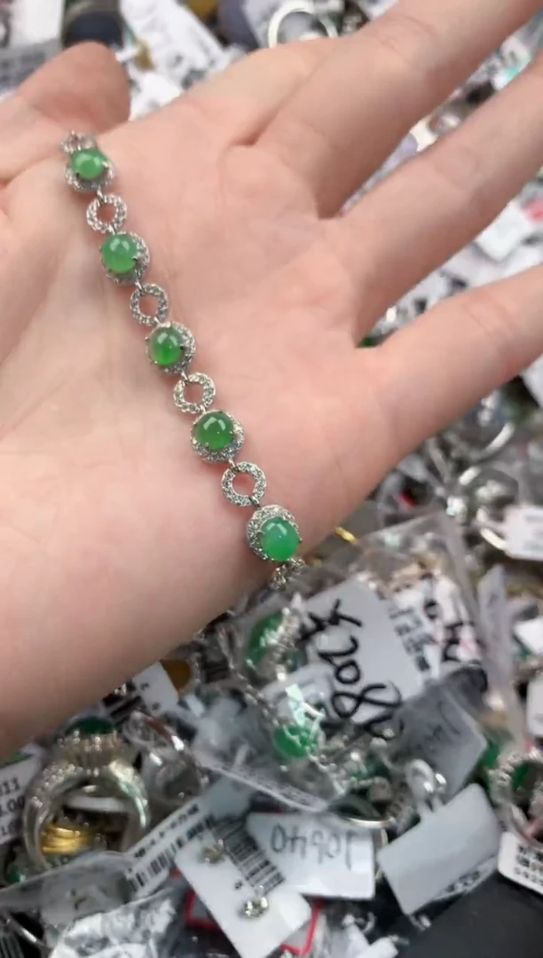 银S925镶嵌戒指翡翠333   3