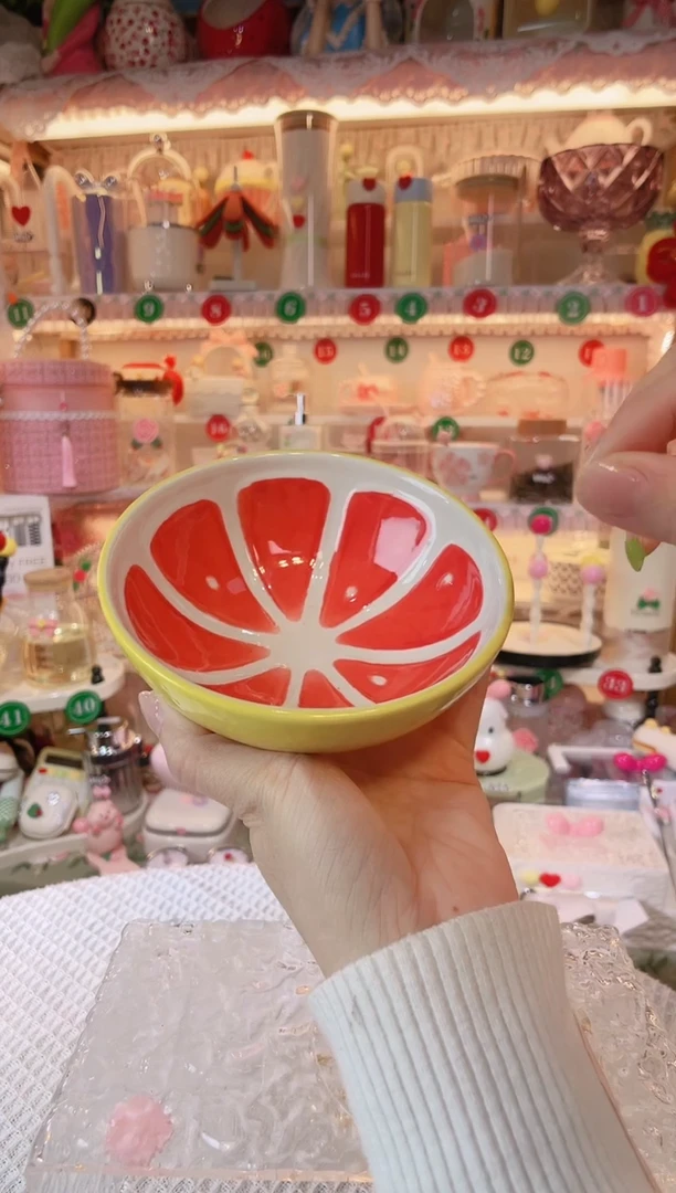 【闪购商品】摆件西柚米饭碗开播福利，数量不多，快抢！