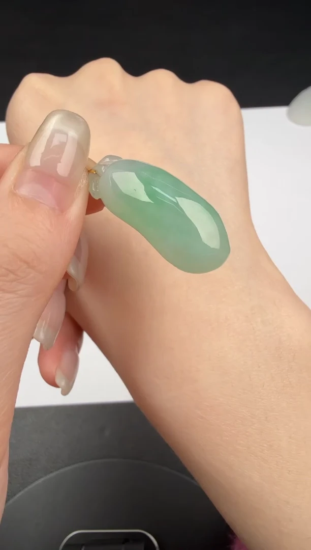 吊坠(不含链)18K金镶嵌翡翠翡翠饰品-15