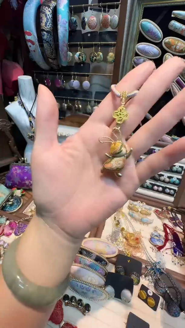 【孤品车11.7】三马金桔蝶恋花双面兔子挂件