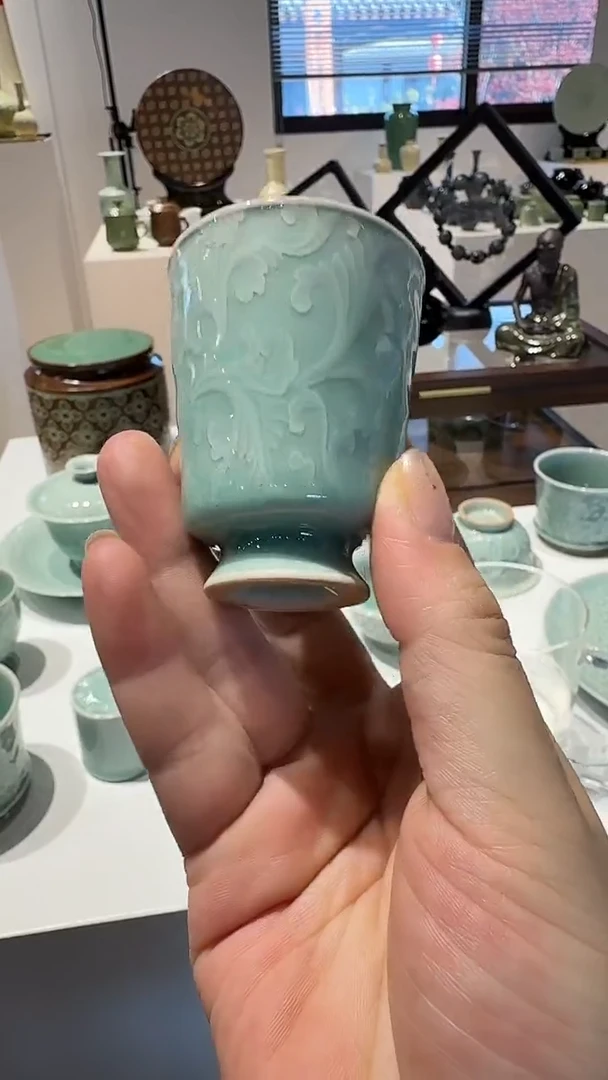 青瓷手工茶器包邮