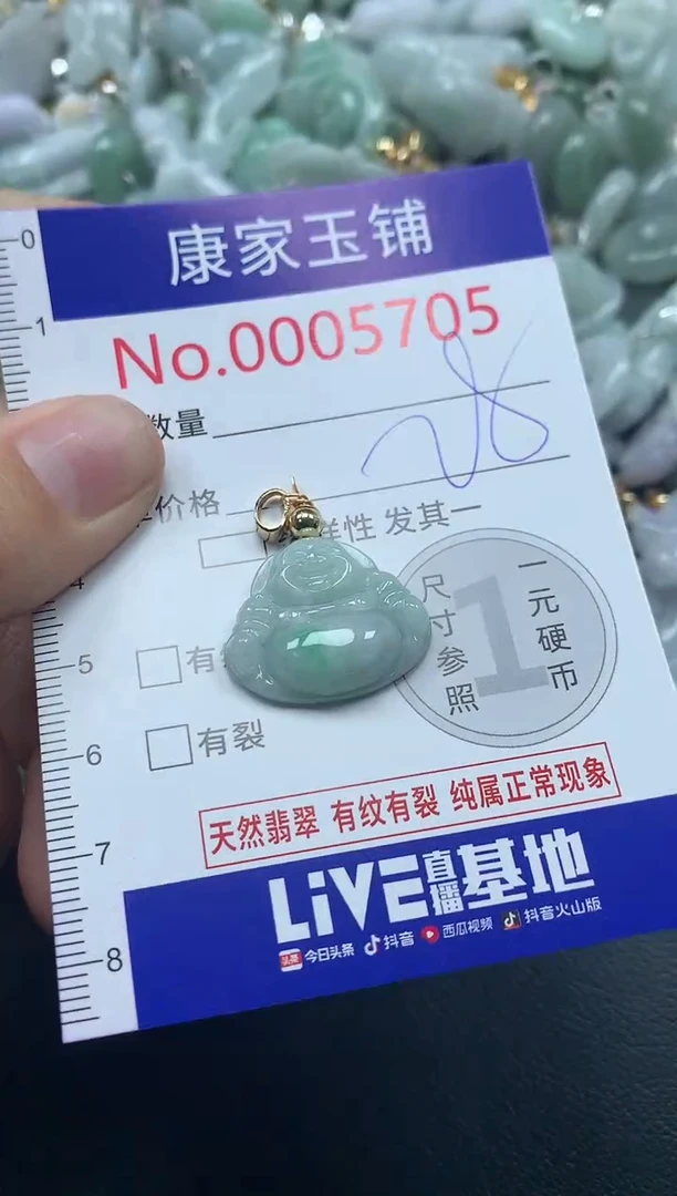 吊坠(不含链)未镶嵌翡翠5705