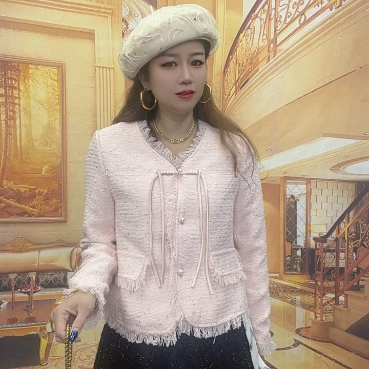 2406小香风外套女短款春新款韩版宽松百搭气质女