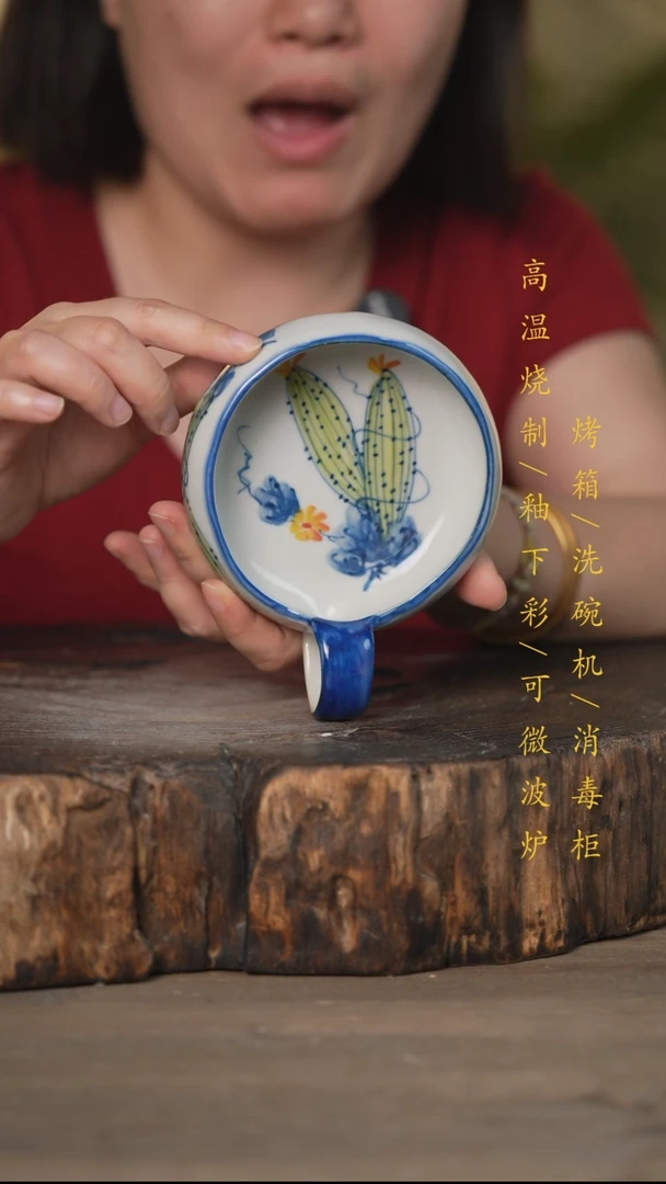 瓷片景德镇高温釉下彩可微波烤箱洗碗机