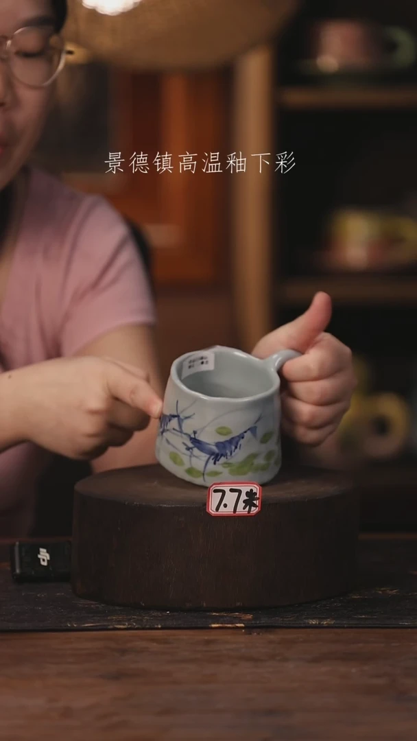 陶瓷景德镇高温釉下手绘陶瓷076