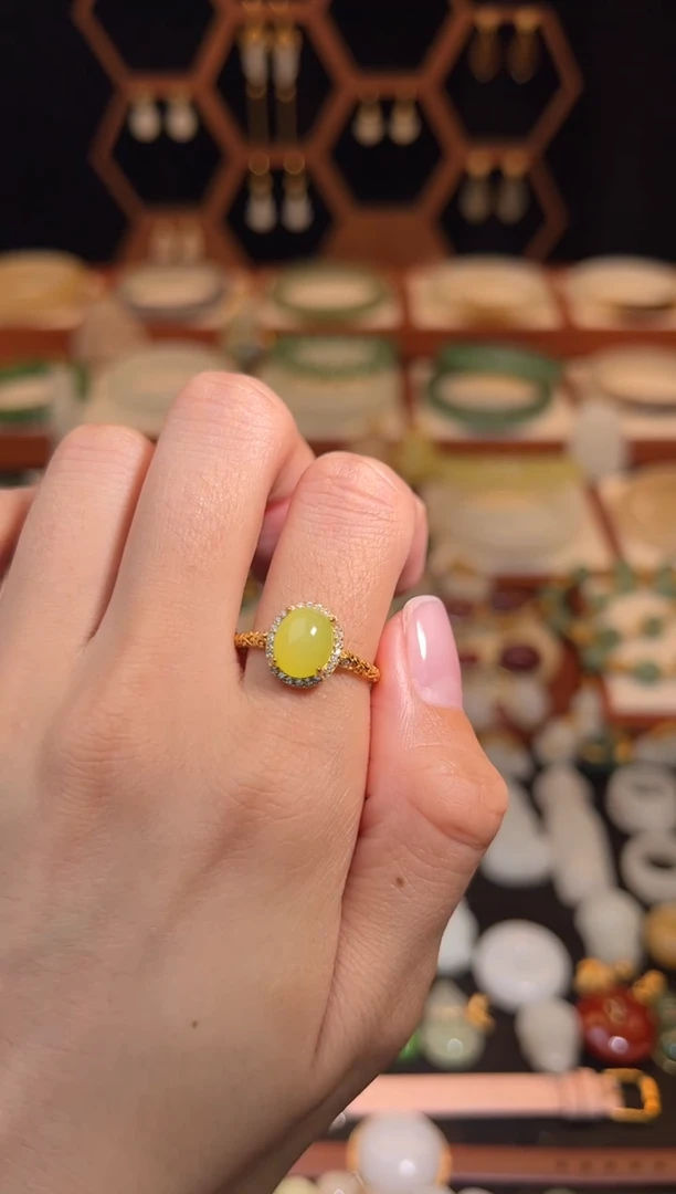 银S925镶嵌戒指和田玉福利