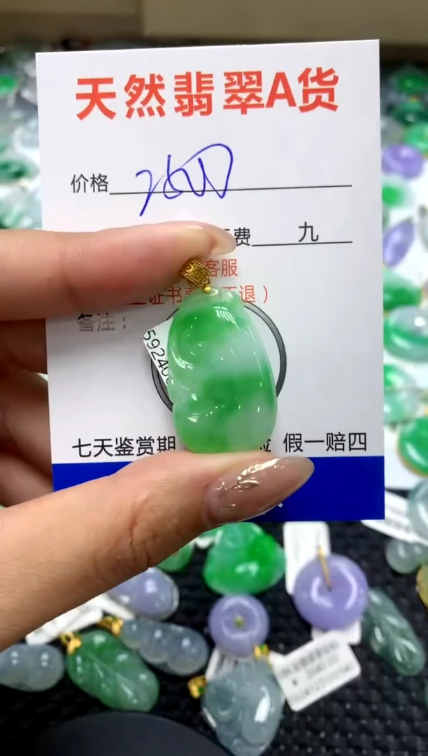 【闪购商品】翡翠颈饰18K金镶嵌111111111
