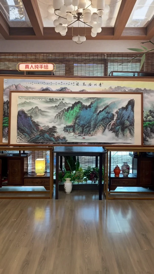 国画国画纯手绘纯实木205*85cm