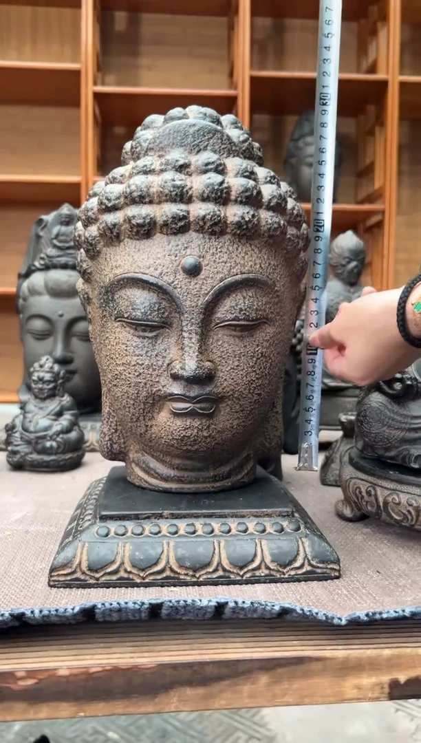 陶土【火山泥】大佛首+莲花底座