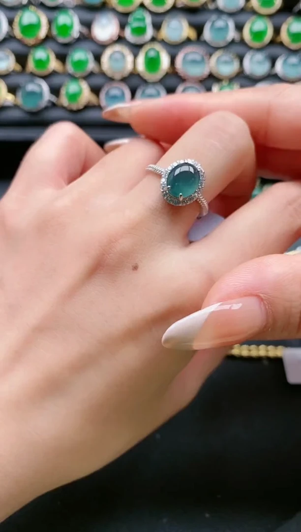 【闪购商品】翡翠戒指银S925镶嵌1111111