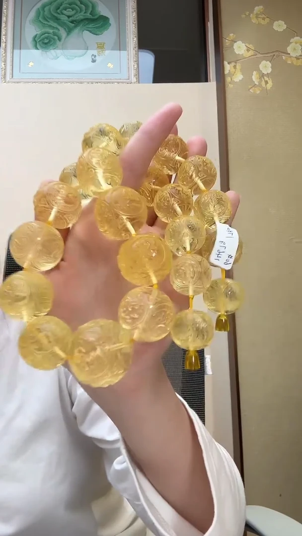 琥珀颈饰未镶嵌项链