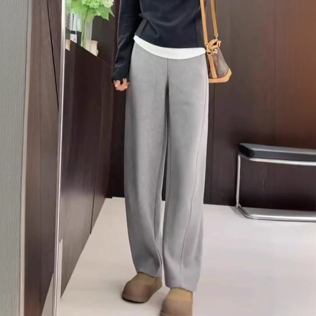【加厚羊绒】休闲香蕉裤冬季洋气慵懒派显瘦舒适垂感百搭时尚1008#