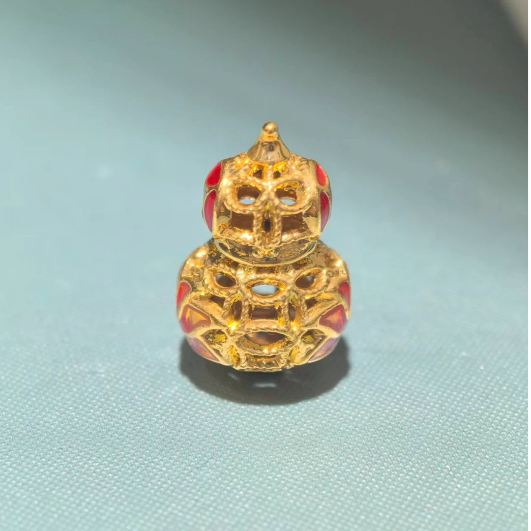 明牌珠宝楼哥甄选足金999 珐琅彩 铜钱葫芦 多样性发货