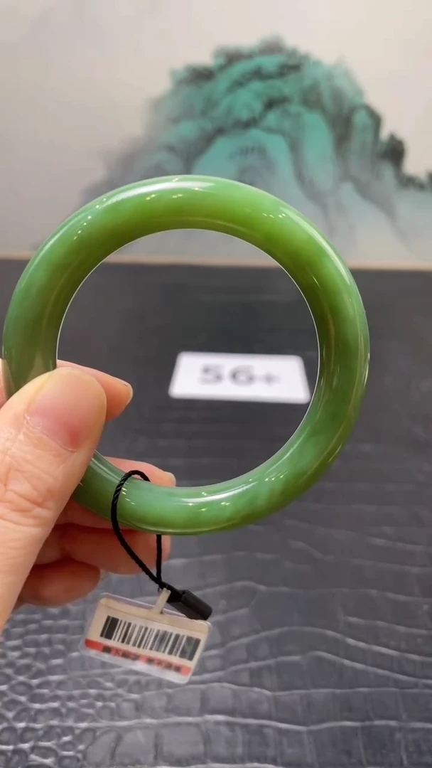 未镶嵌手镯和田玉（碧玉）明*️56+