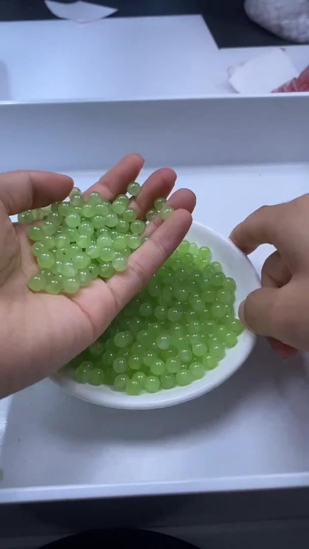 未镶嵌颈饰玛瑙/玉髓W3177果绿6mm*40颗