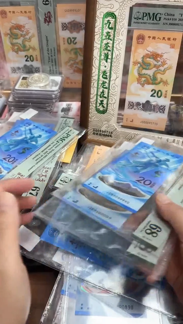 塑料冬奥冰钞圆圆数三-PMG68