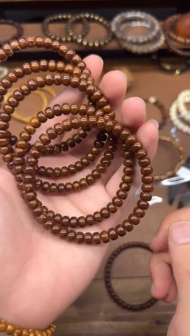 手串紫金鼠A996 57咖皮算盘 实心