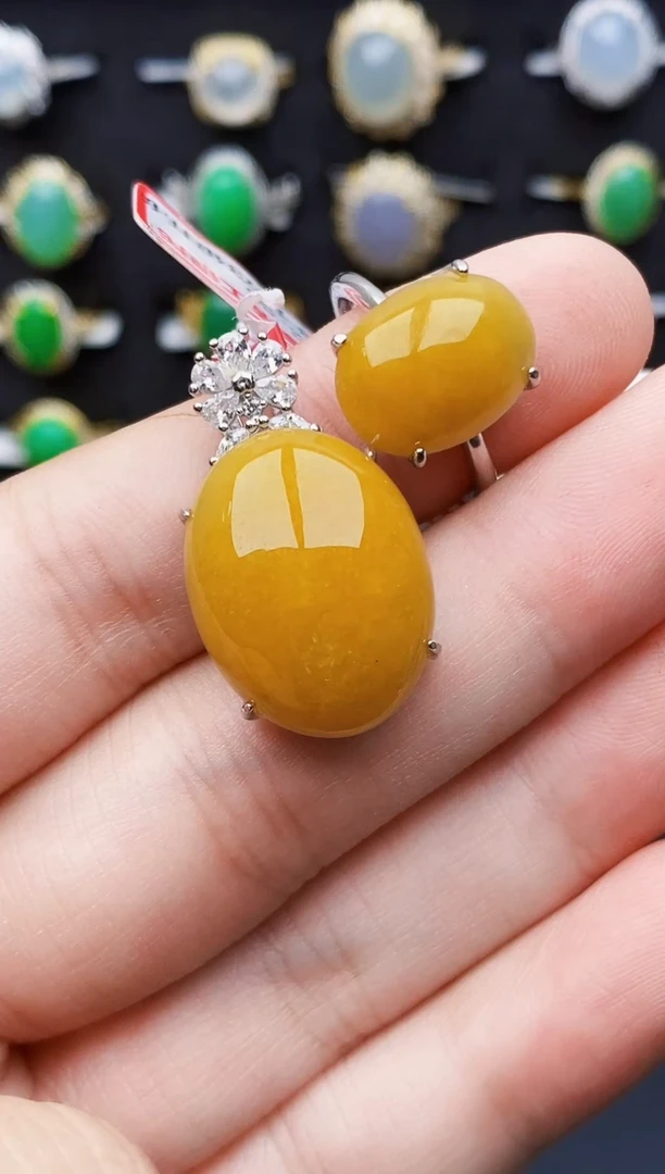 银S925镶嵌戒指翡翠7092