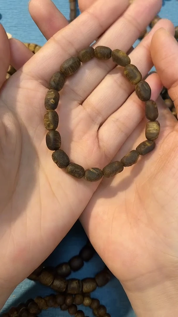 手串沉香绿奇楠留疤型单圈手串06尺寸