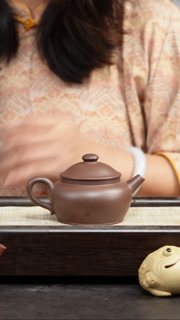 茶壶紫砂笠帽 紫泥