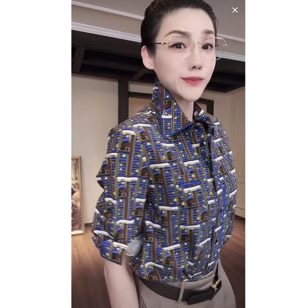 MNFK 进口面料 藏青条纹衬衫 CS0592