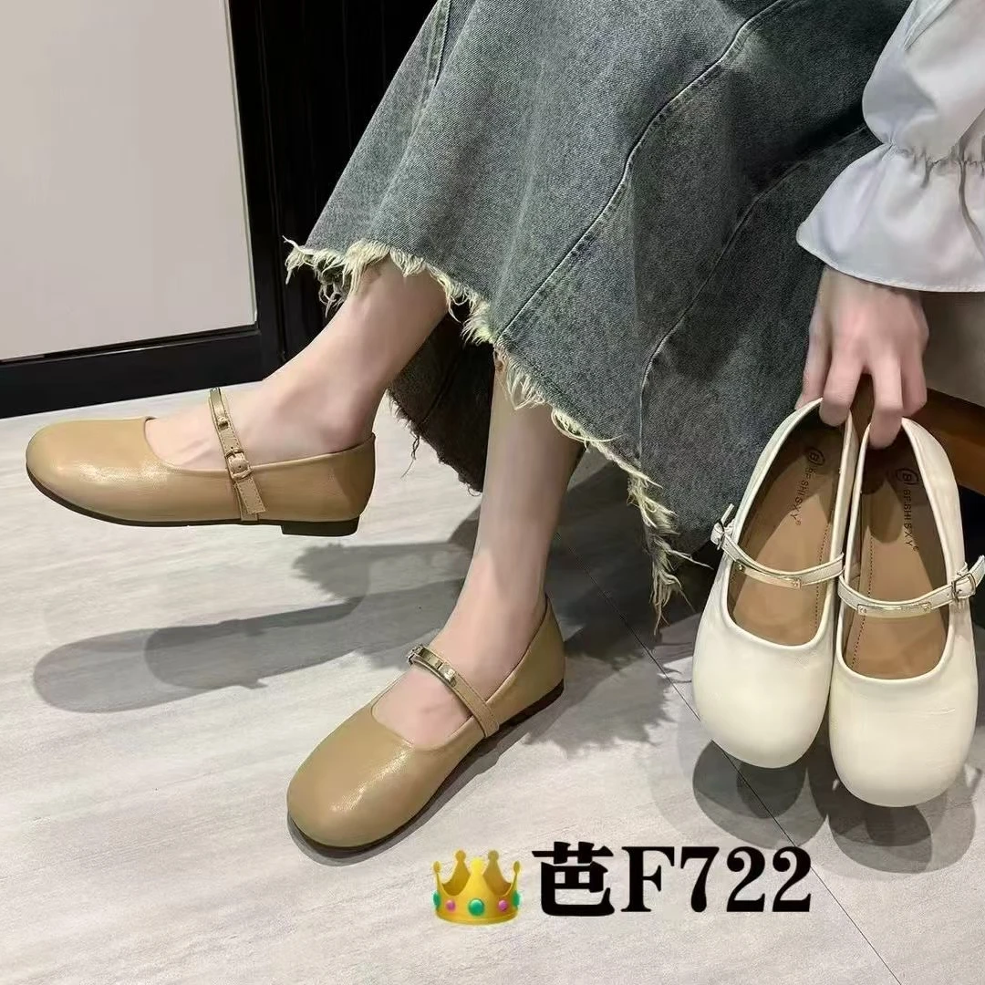 【小张精选】圆头玛丽珍鞋单鞋时尚女鞋平底温柔百搭法式浅口春夏