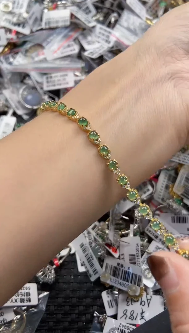 翡翠戒指银S925镶嵌8888----5