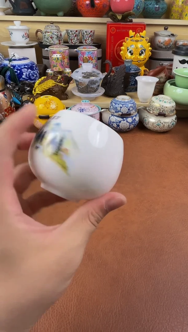 陶瓷茶具摆件旅行套组