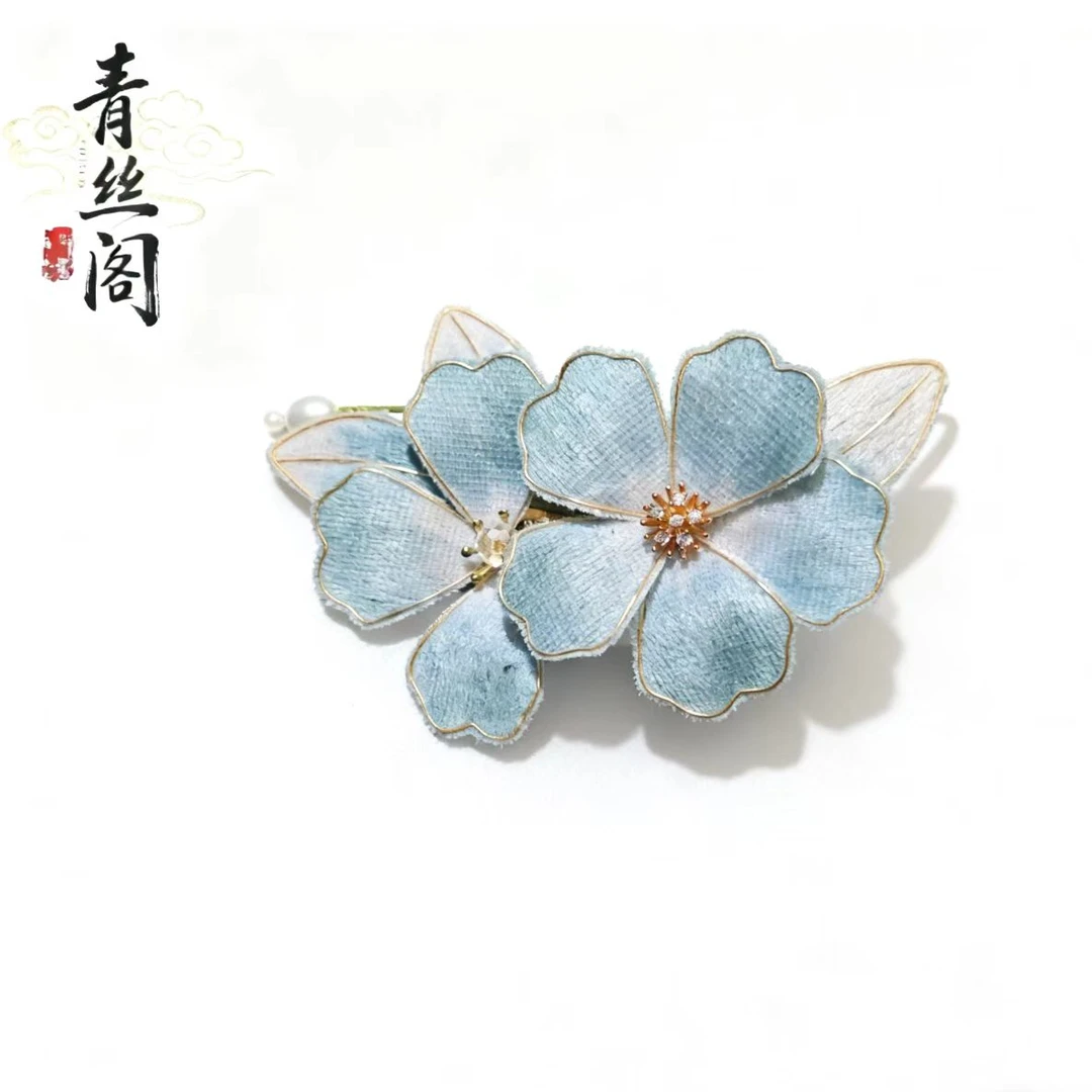 【非遗手作】古风饰品古风发饰绒面发饰古风古装发饰仙气（孤品B612