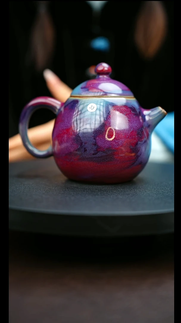 33#原矿钧瓷炉钧釉龙蛋壶